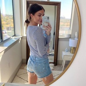 destroyed denim shorts